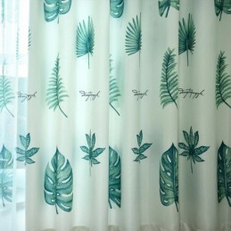 Curtain Made to Measure Curtain Fresh Plant Printing Window