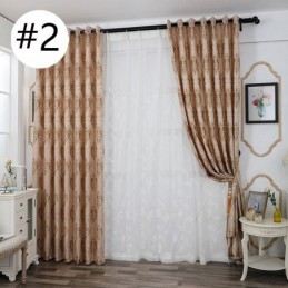 European Chenille Jacquard Fabric Modern Curtains For Living Dining Room Bedroom