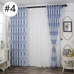 European Chenille Jacquard Fabric Modern Curtains For Living Dining Room Bedroom