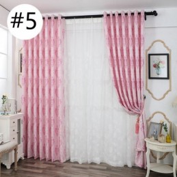 European Chenille Jacquard Fabric Modern Curtains For Living Dining Room Bedroom