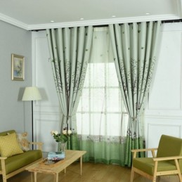 Modern Pastoral Curtains Tree Printed For Living Room Bedroom