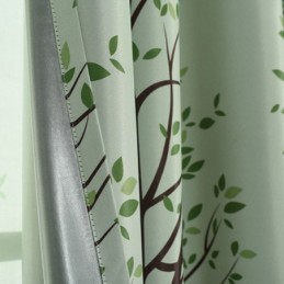 Modern Pastoral Curtains Tree Printed For Living Room Bedroom