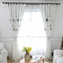 Modern Printed Curtain Made to Measure Curtain Chandelier Pattern Blackout For Living Room