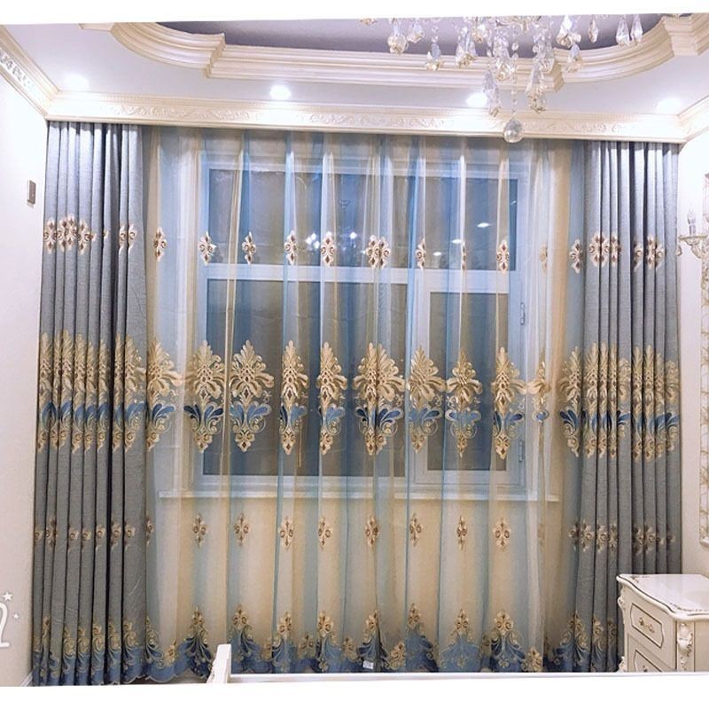 Chenille Curtain Made to Measure Curtain Europe Style Window Treatment
