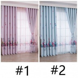 Cartoon House Blackout Window Curtains Children's Room Curtain Made to Measure Curtain