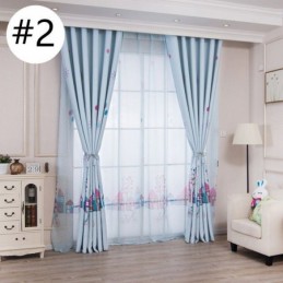 Cartoon House Blackout Window Curtains Children's Room Curtain Made to Measure Curtain