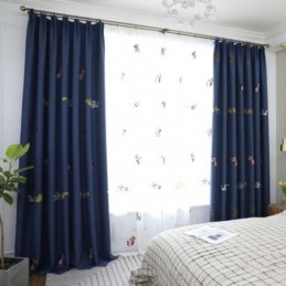 Blackout Curtain Made to Measure Curtain Kitten Embroidery Bedroom