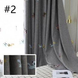 Blackout Curtain Made to Measure Curtain Kitten Embroidery Bedroom