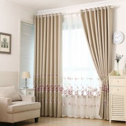 Blackout Curtain Made to Measure Curtain Minimalist Embroidery