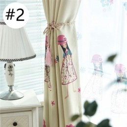 Cartoon Girl Print Curtain Made to Measure Curtain Children'S Room Thermal Insulated Blackout