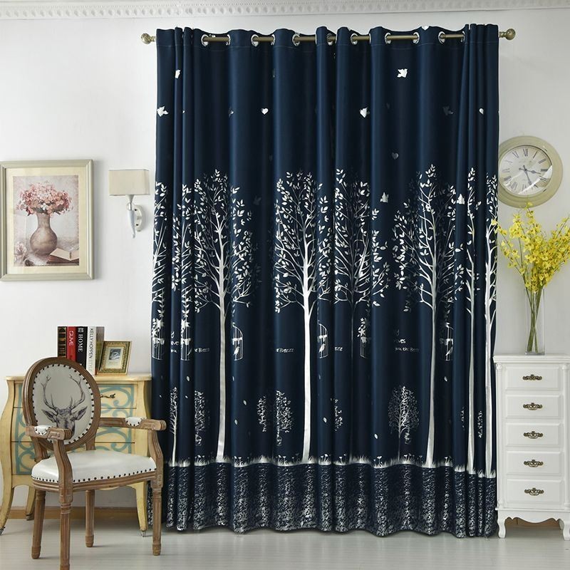 Blackout Curtain Made to Measure Curtain Nordic Minimalist Trees