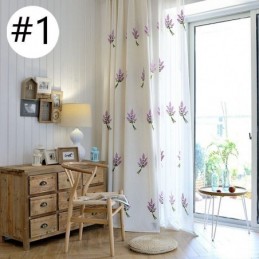 Cotton Linen Curtain Made to Measure Curtain Minimalist Embroidery