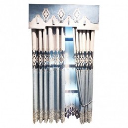 Chenille Curtain Made to Measure Curtain European Style Floral Embroidery