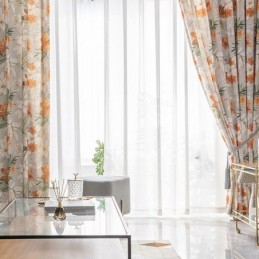 Modern Curtain Made to Measure Curtain Flowers Print Home