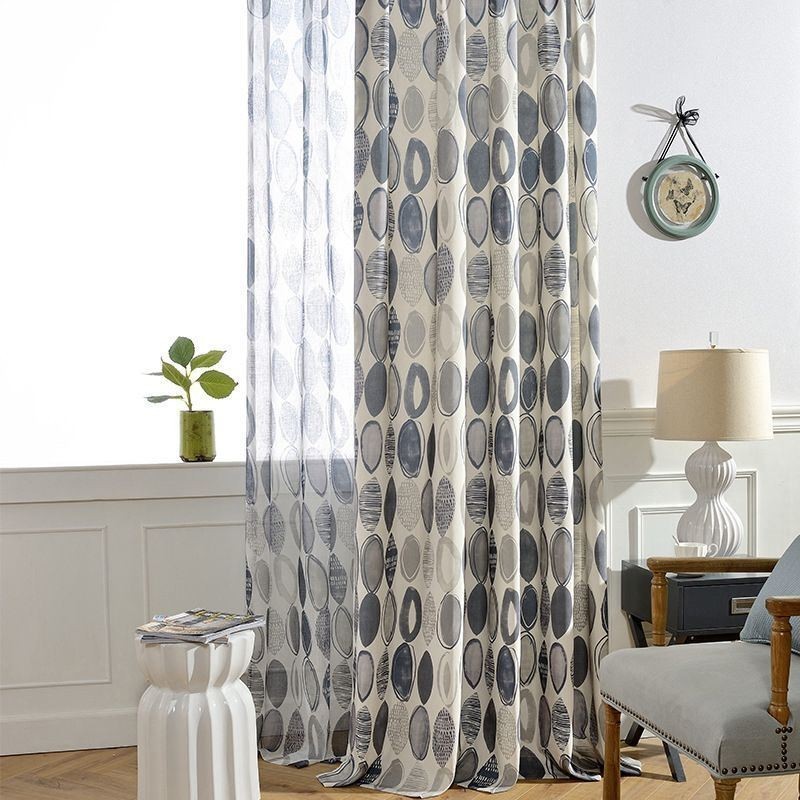 Modern Curtain Made to Measure Curtain Cotton Circle Print
