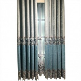 Chenille Curtain Made to Measure Curtain Modern Embroidery Living Room