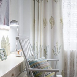 Nordic Curtain Made to Measure Curtain Leaf Pattern Home