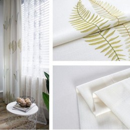 Nordic Curtain Made to Measure Curtain Leaf Pattern Home