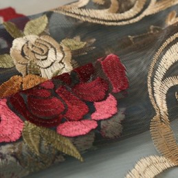 Luxury Sheer Curtain Made to Measure Curtain American Gradient Color Embroidery Bedroom Wndow Treatment