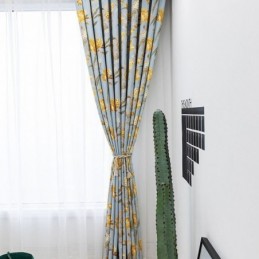 Modern Curtain Made to Measure Curtain Flowers Print Home