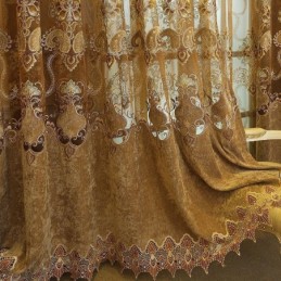 Modern Curtain Made to Measure Curtain European Style Embroidery