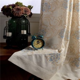 Minimalist Room Darkening Curtain Made to Measure Curtain Environmental Cotton and Linen Window Treatment