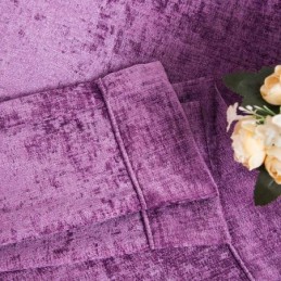 American Antique Style Curtain Made to Measure Curtain Chenille Solid Purple Bedroom Blackout Fabric