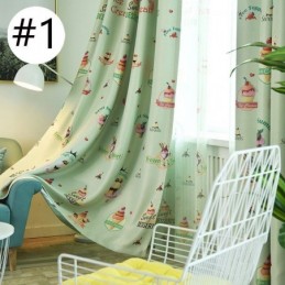 Lovely Icecream Printing Curtain Made to Measure Curtain Modern Blackout Drapes For Kids Bedroom