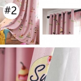 Lovely Icecream Printing Curtain Made to Measure Curtain Modern Blackout Drapes For Kids Bedroom