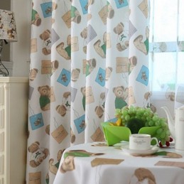 Cartoon Bear Design Curtain Made to Measure Curtain Lovely Boy&Girl Room Window