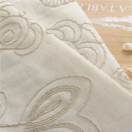 Japanese Simple Curtain Made to Measure Curtain Embroidery Environment Protective Cotton Linen Fabric