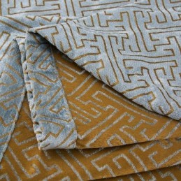 Nordic Abstract Style Curtain Made to Measure Curtain Maze Jarquard Living Room Bice Chenille Blackout Fabric