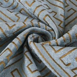 Nordic Abstract Style Curtain Made to Measure Curtain Maze Jarquard Living Room Bice Chenille Blackout Fabric