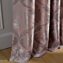 European Rural Curtain Made to Measure Curtain Pink Jacquard Bedroom Blackout Fabric