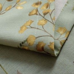 American Rural Curtain Made to Measure Curtain Tree Leaves Printed Environment Protective Cotton Fabric