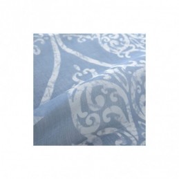 Japanese Simple Sheer Curtain Made to Measure Curtain Blue Printed Study Living Room Fabric