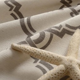 Nordic Simple Curtain Made to Measure Curtain Geometric Printed Environment Protective cotton Fabric