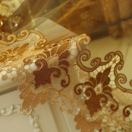 Modern Sheer Curtains Floral Tulle Window Treatments For Living Room