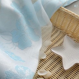 Simple Rural Sheer Curtain Made to Measure Curtain Peachblossom Jacquard Bedroom Living Room Fabric