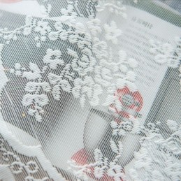 Floral Tulle Sheer Curtains Elegant White Voile Curtain Made to Measure Curtain Blinds Panel For Living Room One