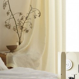 Cotton Linen Tulle Curtains For Living Room Cafe Solid Color