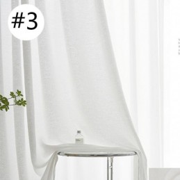Cotton Linen Tulle Curtains For Living Room Cafe Solid Color