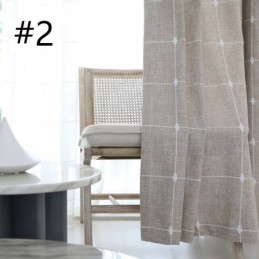 Checkered Blackout Curtains Thermal Insulated Room Darkening Drapes