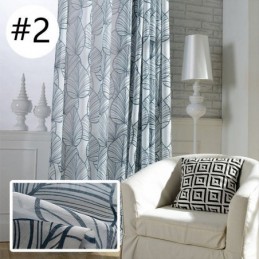 Leaves Printed Curtain Made to Measure Curtain Tulle Sheer For Living Room Bedroom
