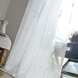 Nordic Semi Sheer Drapes Tree Print Curtains