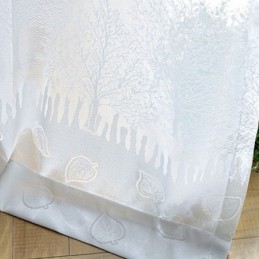 Nordic Semi Sheer Drapes Tree Print Curtains