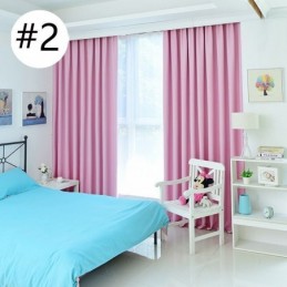 Solid Blackout Curtains Thermal Insulated Drapes For Living Room
