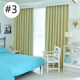 Solid Blackout Curtains Thermal Insulated Drapes For Living Room