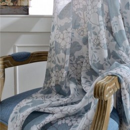 Printed Flower Curtains Tulle Sheer For Living Room Bedroom