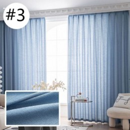 Solid Color Tulle Curtains Nordic Window Screen For Living Room